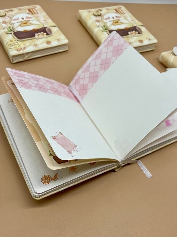 Sevimli Kuş Özel Tasarım Renkli Resimli Defter/Notebook/Günlük/Bullet Journal