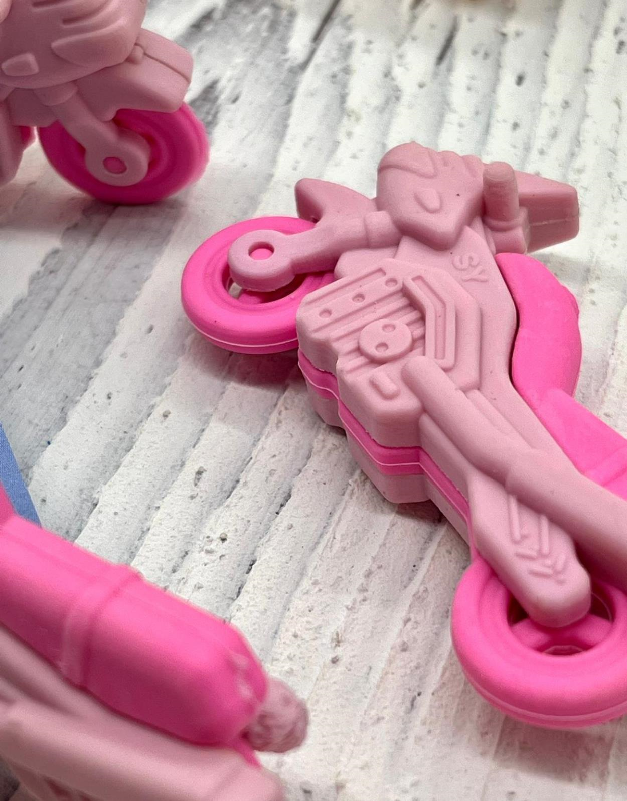 Sevimli Motor Pembe Silgi