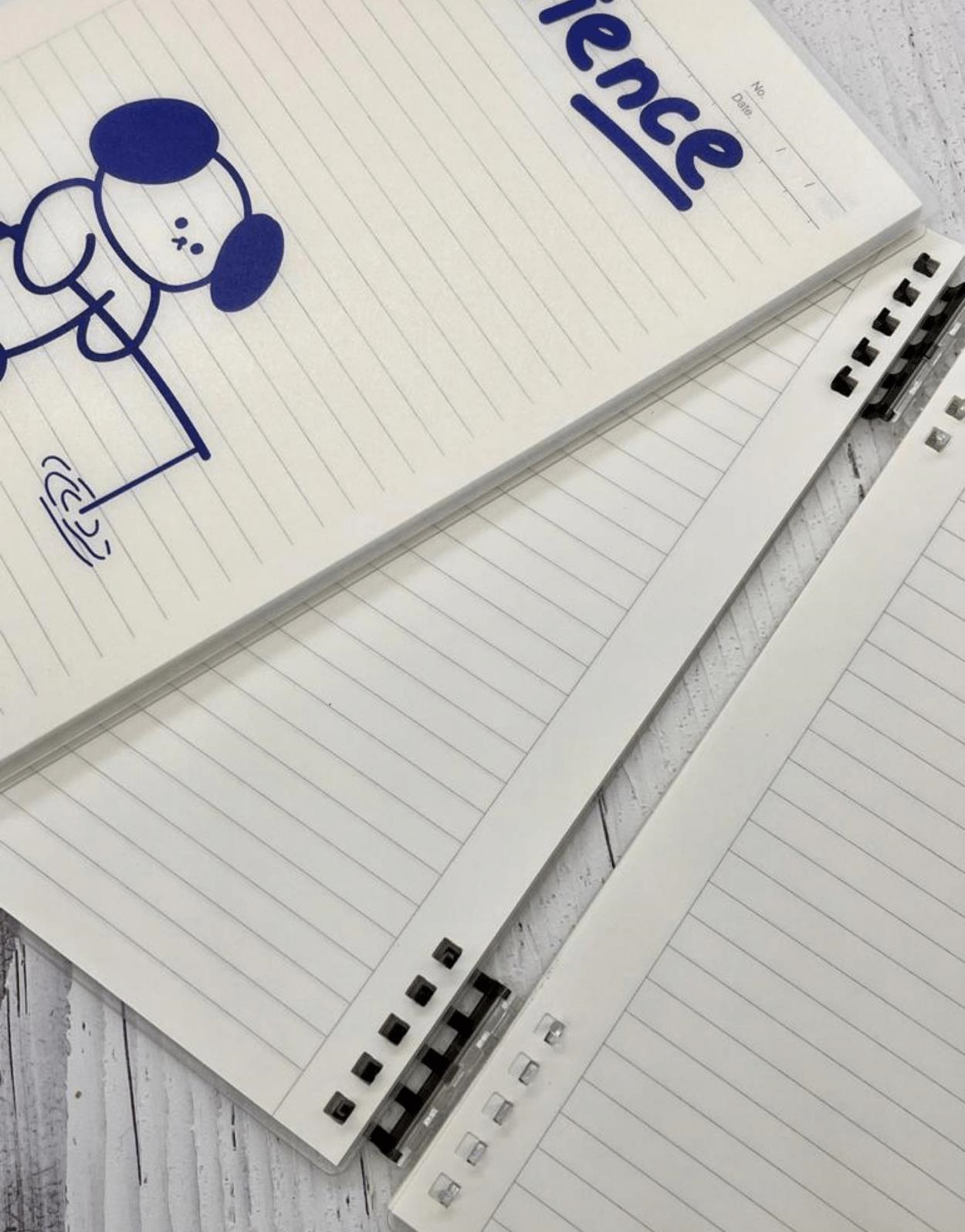 Sevimli Patience Desenli Spiralli Binder B5 Defter / Scrapbook /Notebook/Bullet Journal