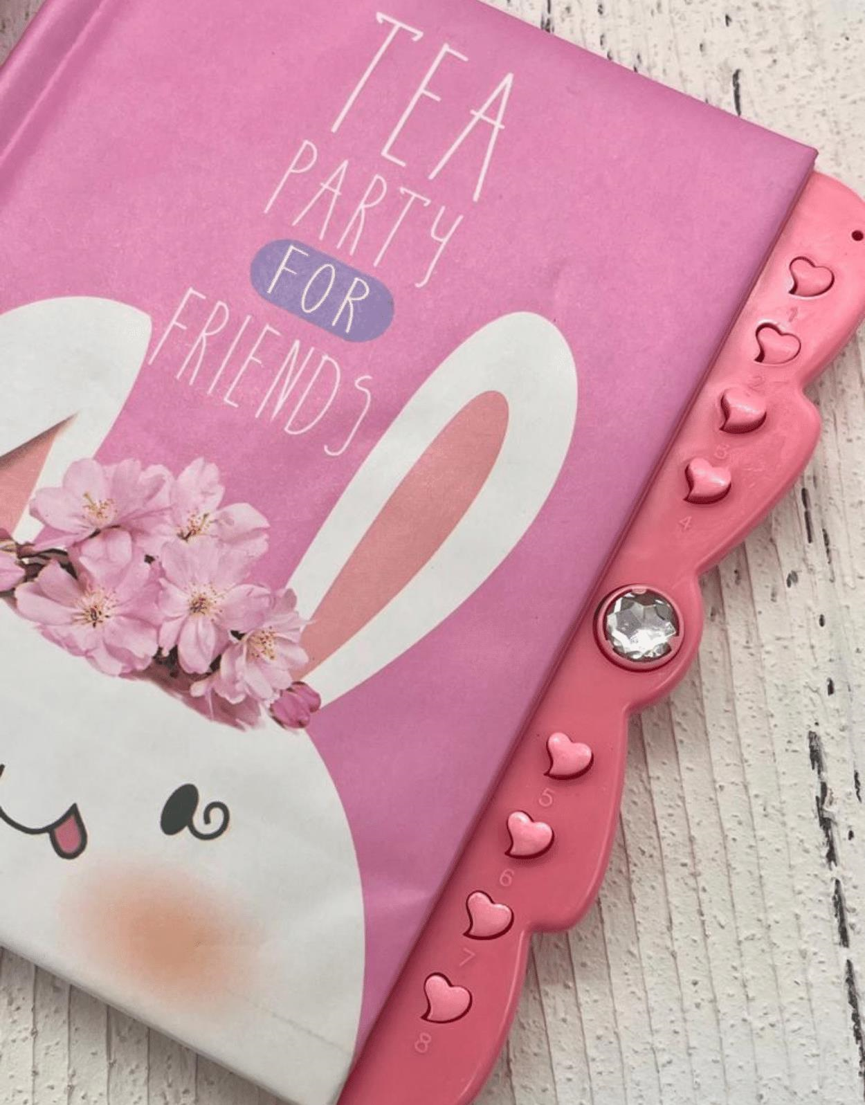 Sevimli Tavşan Desenli Şifreli Özel Tasarım Defter/ Notebook  / Ajanda  / Bullet Journal