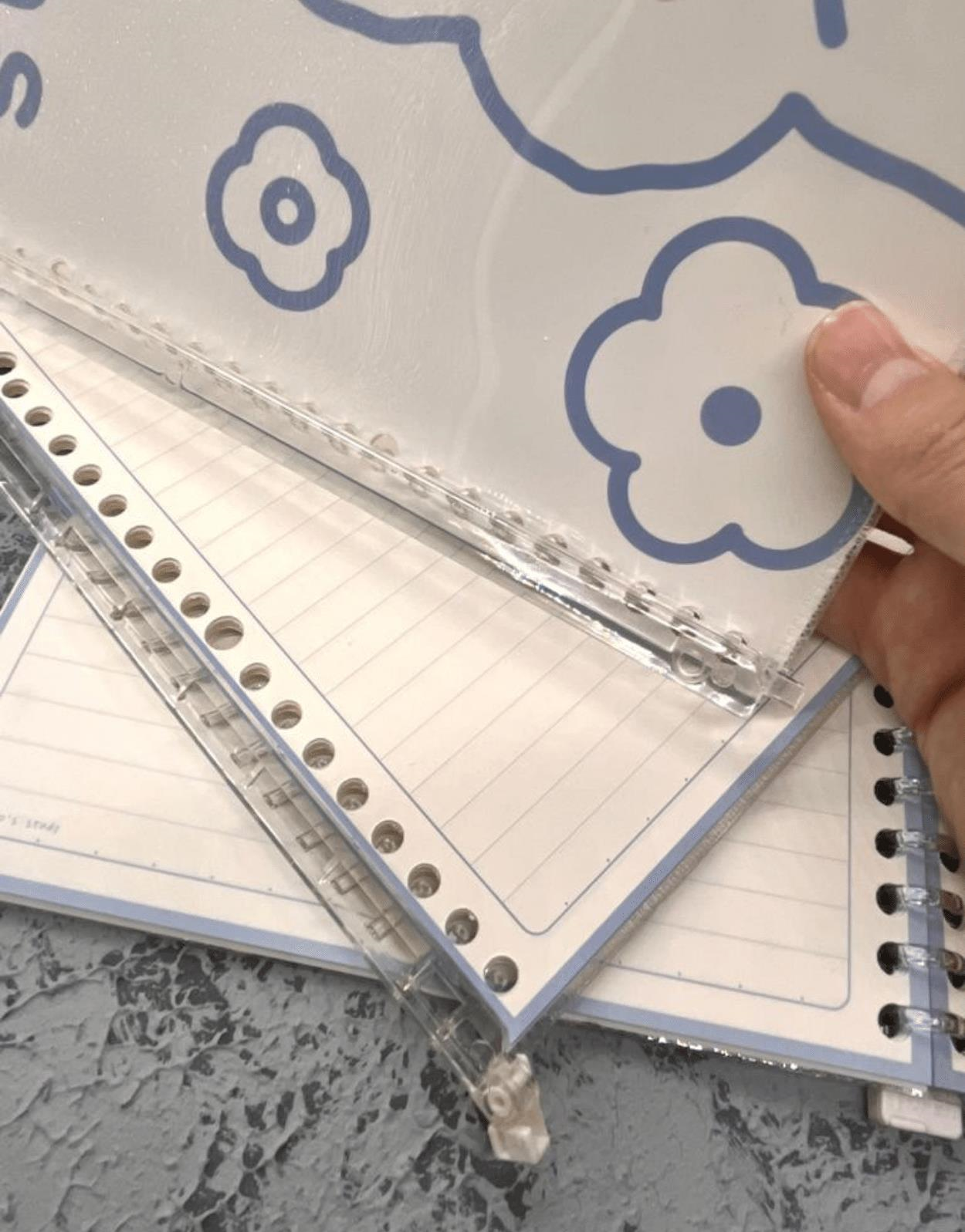 Sevimli Tavşan Desenli Spiralli Binder B5 Defter / Scrapbook /Notebook/Bullet Journal