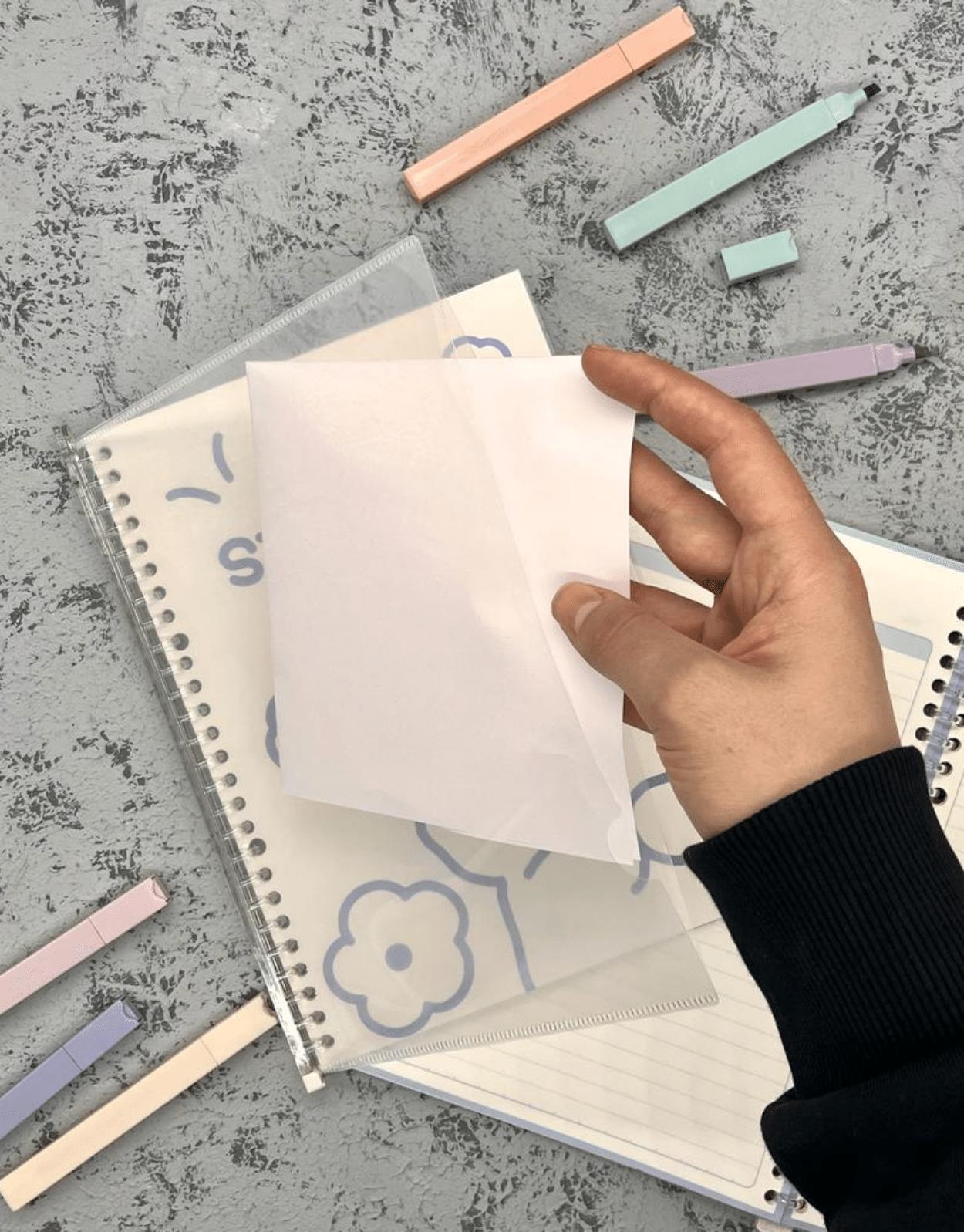 Sevimli Tavşan Desenli Spiralli Binder B5 Defter / Scrapbook /Notebook/Bullet Journal