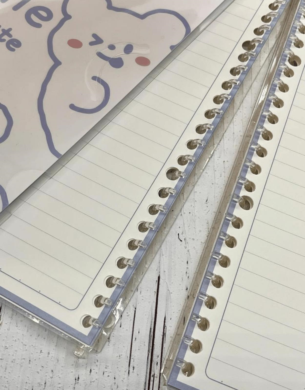 Sevimli Tavşanlar Desenli Spiralli Binder B5 Defter / Scrapbook /Notebook/Bullet Journal