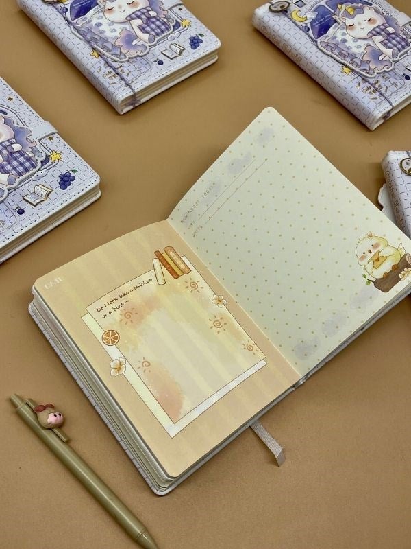 Sevimli Unicorn Özel Tasarım Renkli Resimli Defter/Notebook/Günlük/Bullet Journal