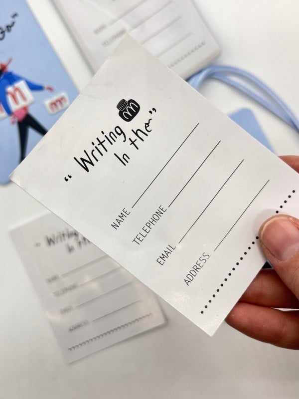 Shoppy Go Alışveriş Temalı Çift Bölme Mavi Renk Bavul Etiketi Bagaj Kartlığı Valiz İsimliği 10,5x7cm