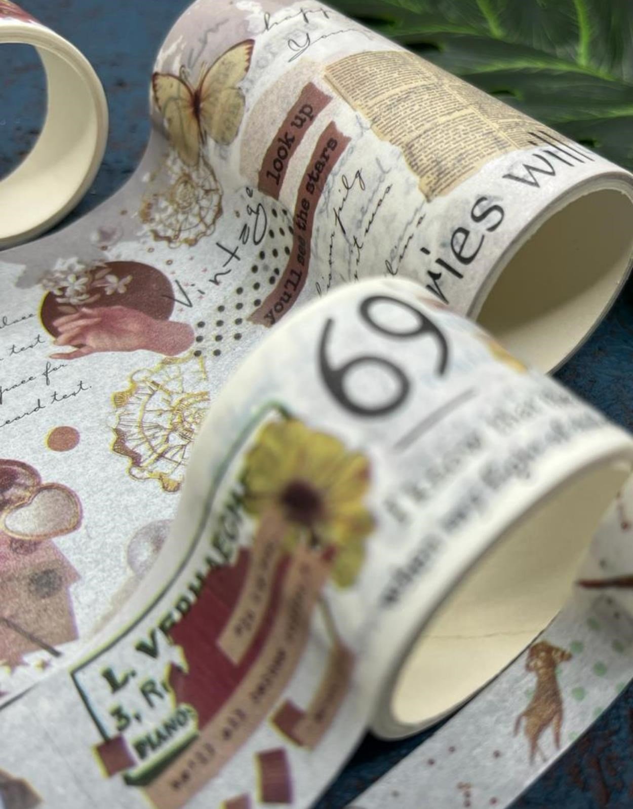 Soft Bahar Çiçekleri Temalı 6'lı Washi Bant Set / Washi Tape / Bullet Journal / Scrapbook