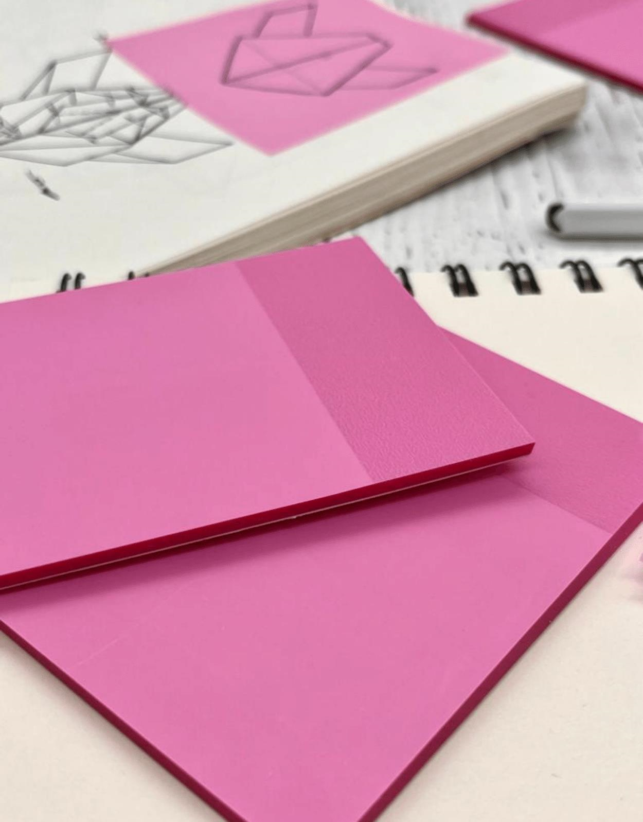 Soft Koyu Pembe Şeffaf Post-it / Transparan Sticky Note / Sticky Note / Bullet Journal