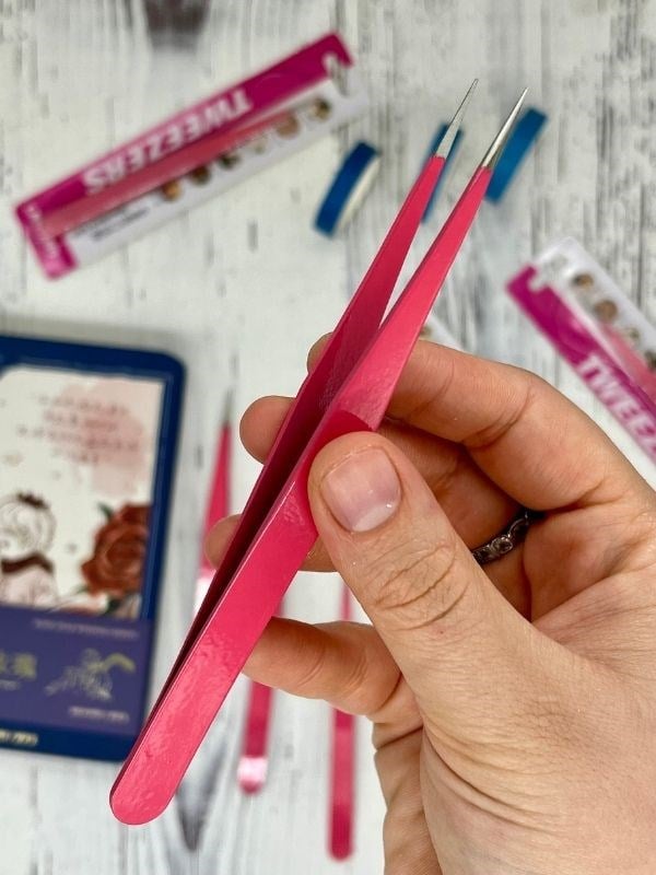 Sticker Cımbızı Düz Uçlu Koyu Pembe/Çıkartma/Washi Bant/Sticker/ Bullet Journal/Defter Süsleme