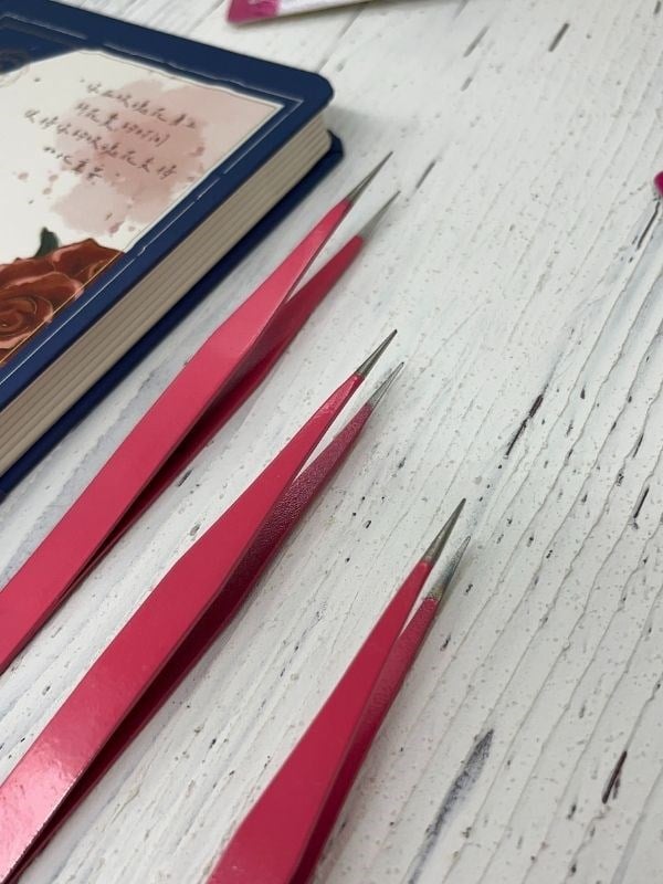 Sticker Cımbızı Düz Uçlu Koyu Pembe/Çıkartma/Washi Bant/Sticker/ Bullet Journal/Defter Süsleme