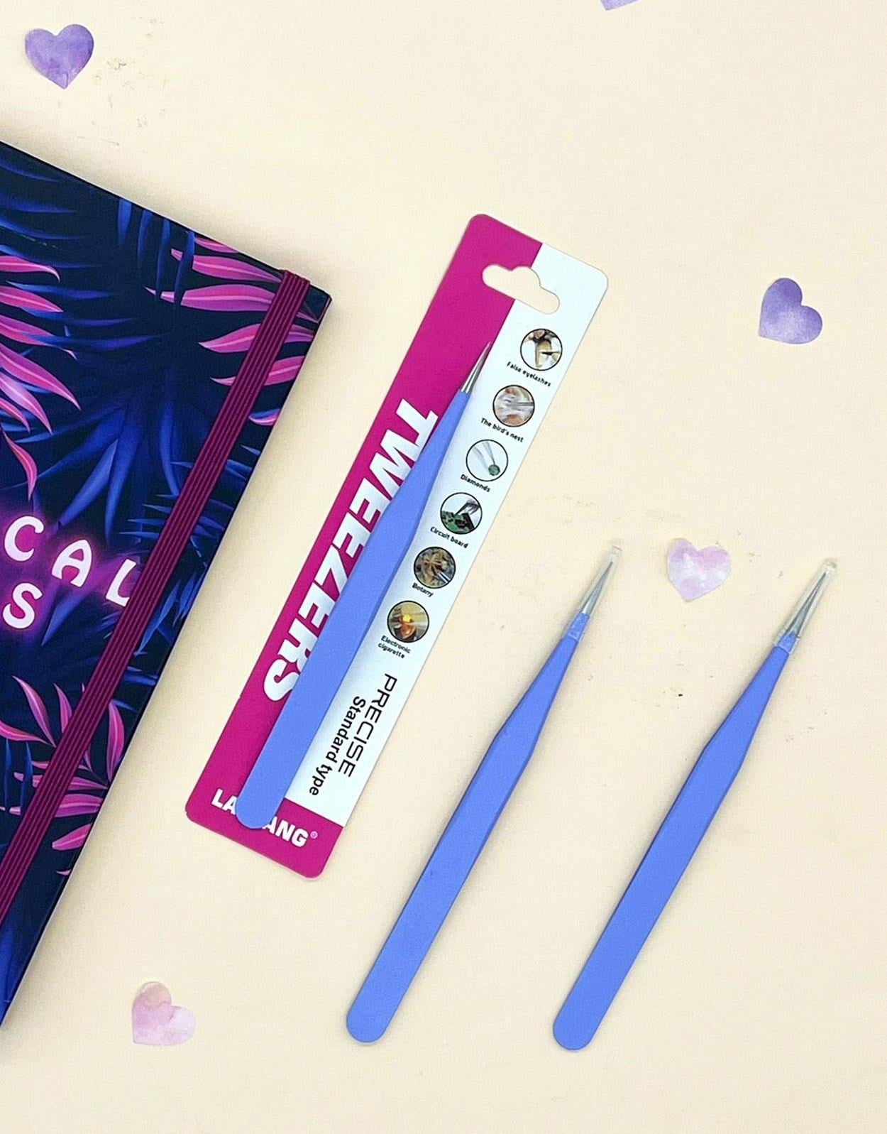 Sticker Cımbızı  Düz Uçlu Mor - Çıkartma -Washi Bant - Sticker  - Bullet Journal - Defter Süslem