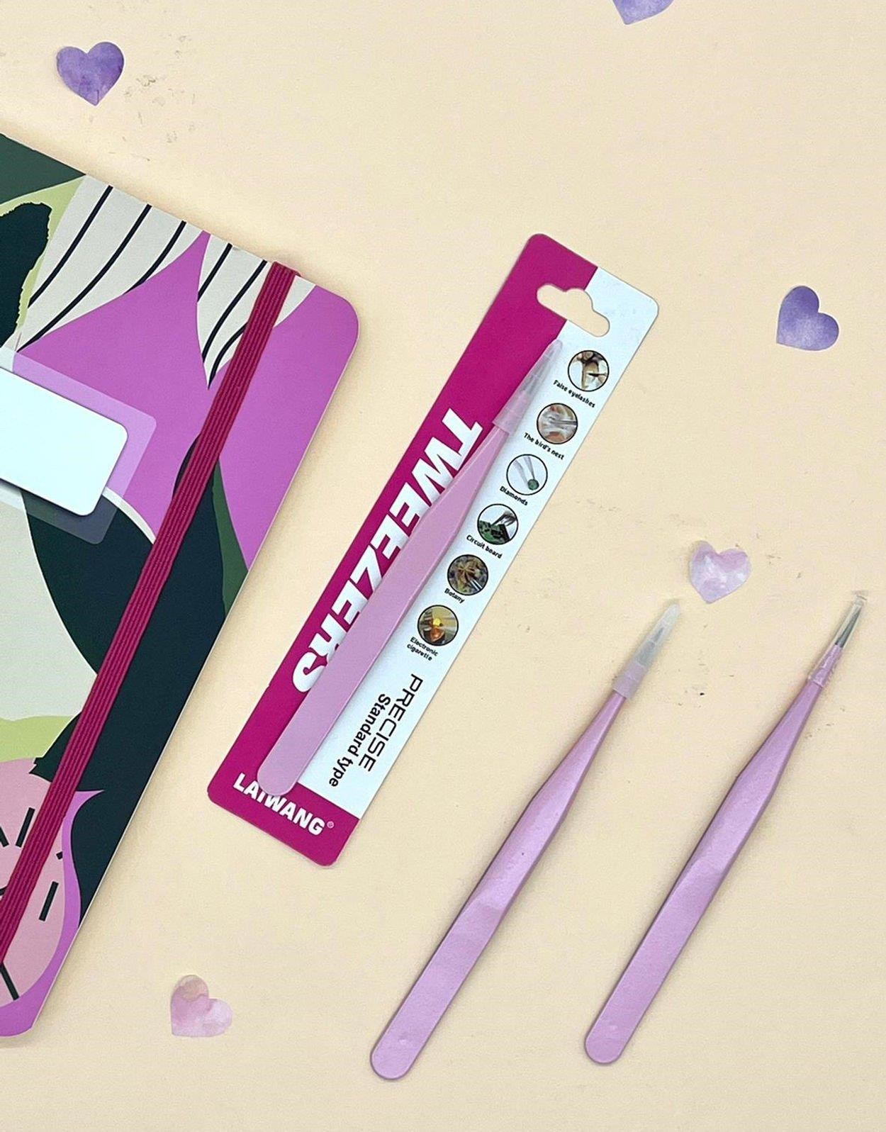 Sticker Cımbızı Düz Uçlu Pembe - Çıkartma -Washi Bant - Sticker  - Bullet Journal - Defter Süsleme