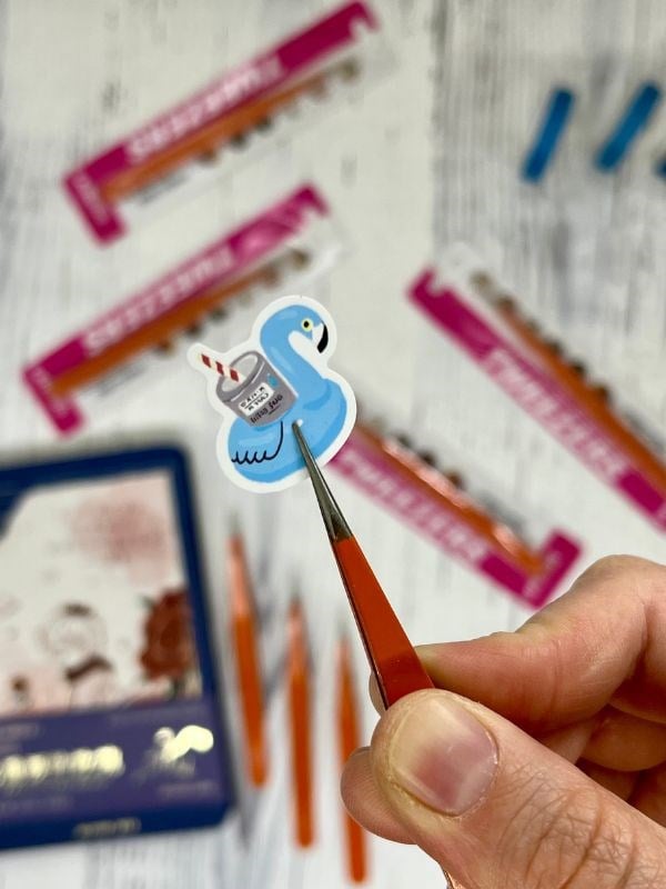 Sticker Cımbızı Düz Uçlu Turuncu/Çıkartma/Washi Bant/Sticker/ Bullet Journal/Defter Süsleme