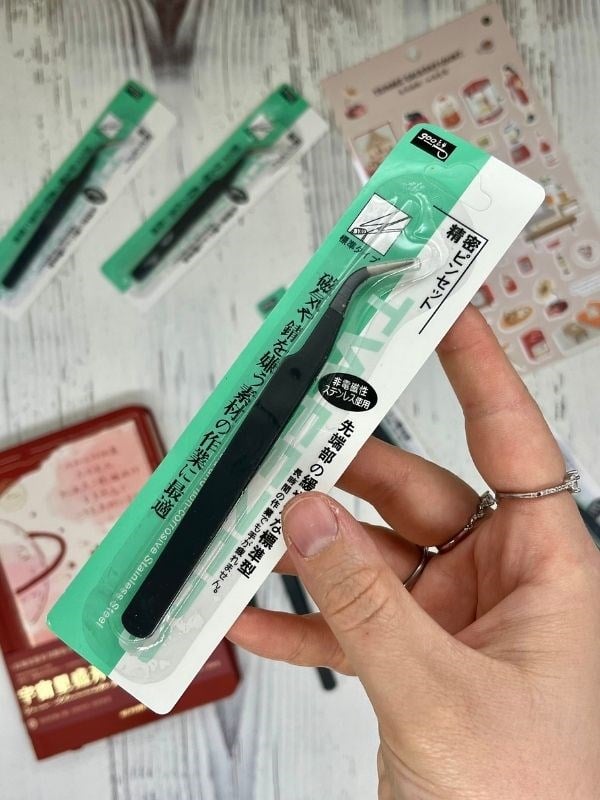 Sticker Cımbızı Eğri Uçlu Siyah/Çıkartma/Washi Bant/Sticker/Bullet Journal/Defter Süsleme
