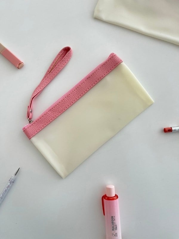 Su Geçirmez Silikon Pembe Soft Çanta / Toparlayıcı / Kalem Kutu