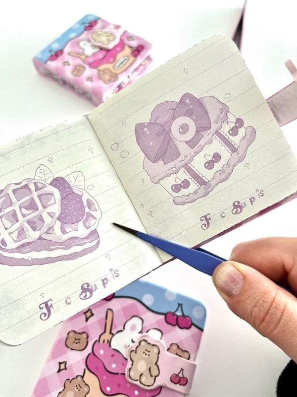 Sweet Bear Dondurma Temalı 130 Yaprak Renkli Mini Planlayıcı/Not Defteri/Mıknatıslı Ajanda
