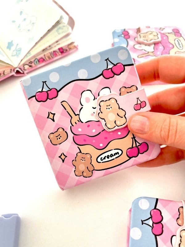 Sweet Bear Dondurma Temalı 130 Yaprak Renkli Mini Planlayıcı/Not Defteri/Mıknatıslı Ajanda