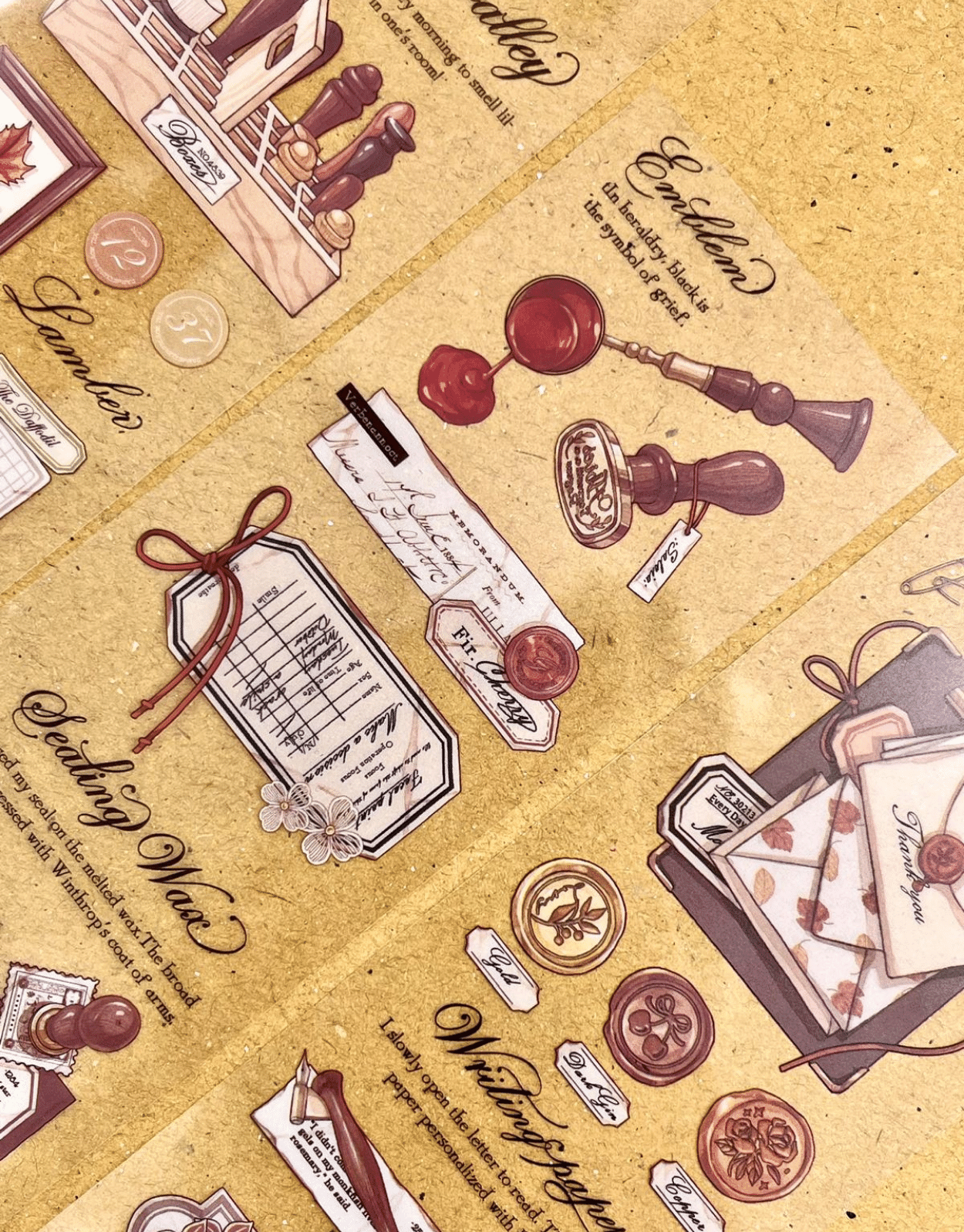 The İmprint Of Time Retro Mühür Ve Damga Temalı 6 Yaprak Şeffaf Pet Sticker/ Çıkartma / Bullet Journal / Su Geçirmez