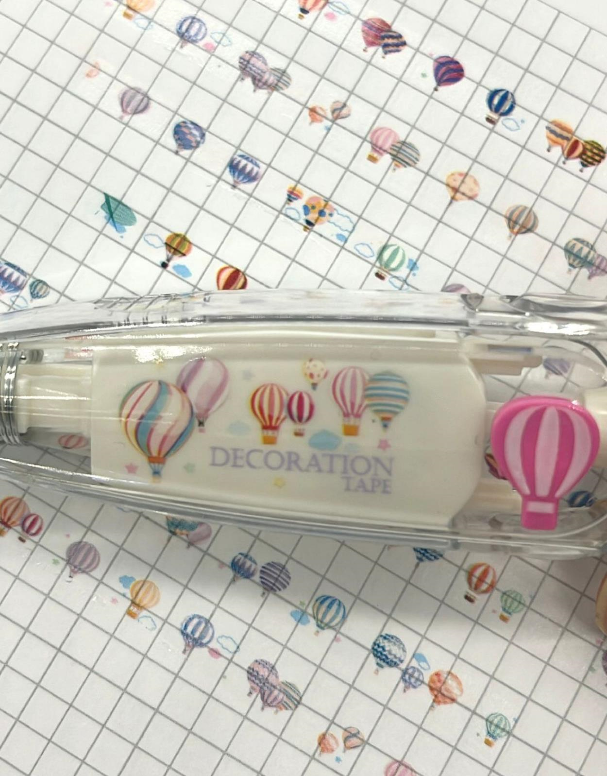 Uçan Balon Desenli Süsleme Bandı Tipex / Tipeks / Bullet Journal