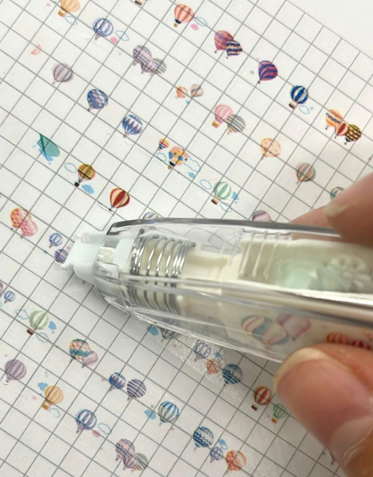 Uçan Balon Desenli Süsleme Bandı Tipex / Tipeks / Bullet Journal