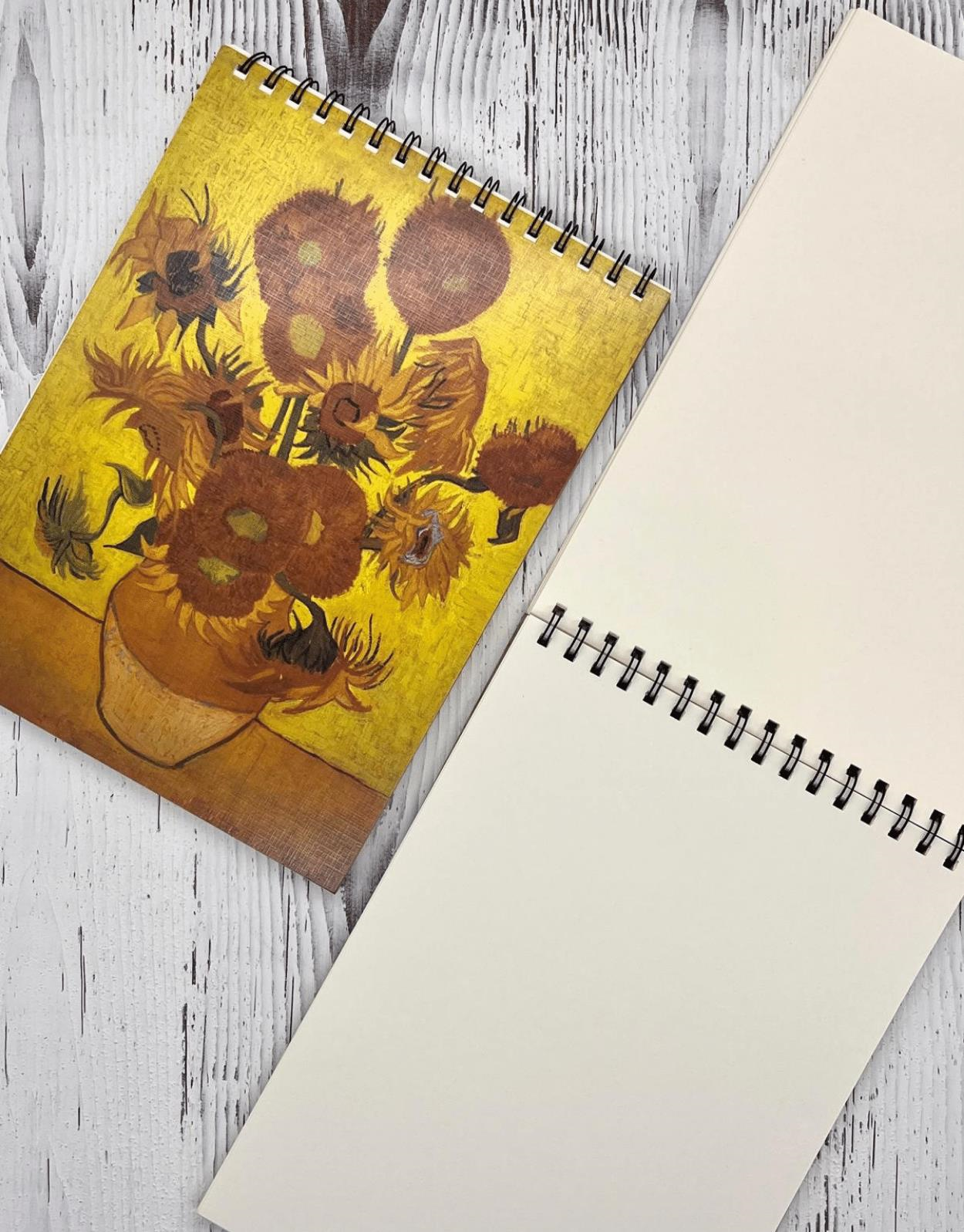 Van Gogh 15 Ayçiçekli Vazo Desenli Çizim Defteri 50 Yaprak