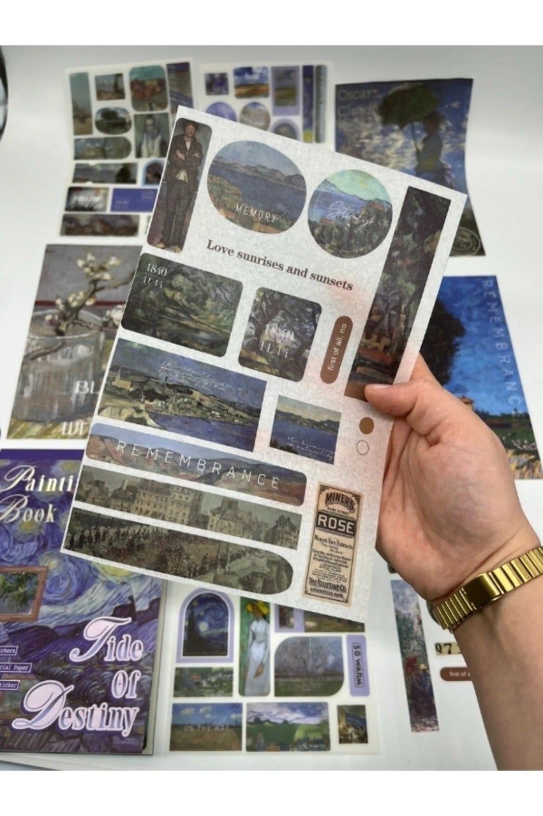 Van Gogh Masterpiece Painting 30 Yaprak 505 Adet Sticker 20 Yaprak Scrapbook Kağıdı/Etiket/Çıkartma