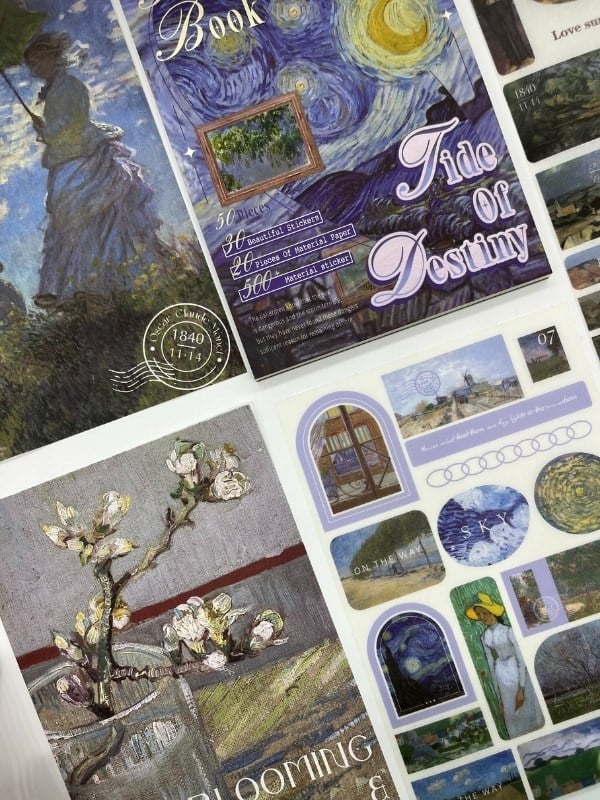 Van Gogh Masterpiece Painting 30 Yaprak 505 Adet Sticker 20 Yaprak Scrapbook Kağıdı/Etiket/Çıkartma