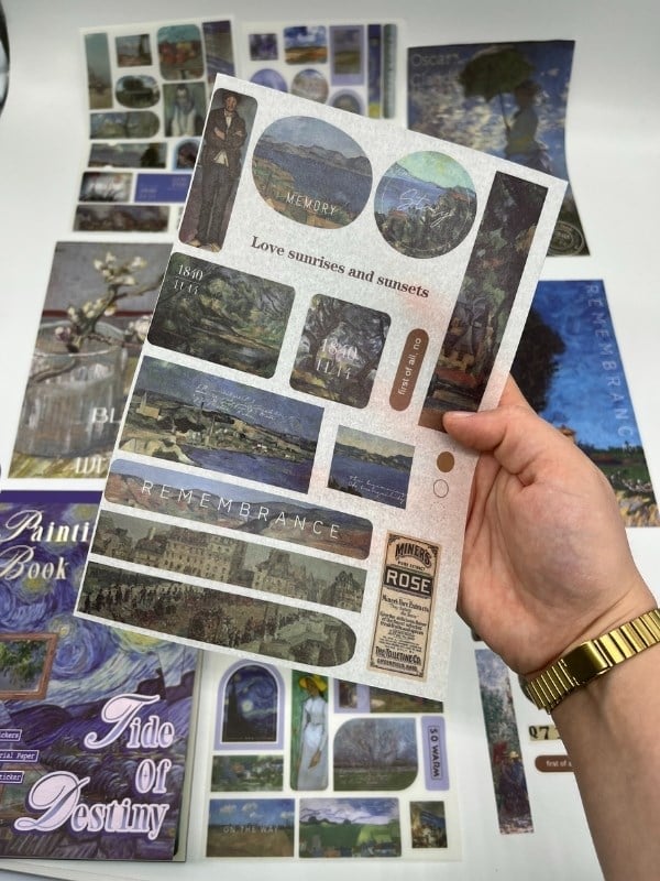 Van Gogh Masterpiece Painting 30 Yaprak 505 Adet Sticker 20 Yaprak Scrapbook Kağıdı/Etiket/Çıkartma