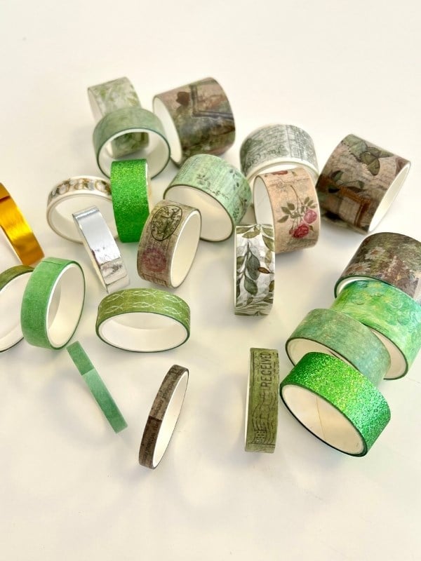 Vintage Botanical Garden 24'lü Dekoratif Washi Bant Koleksiyon Seti/Washi Tape/Desenli Bant