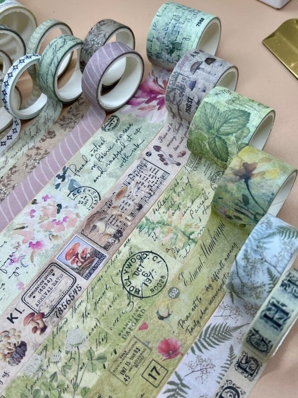 Vintage Botanik Temalı 20’li Washibant Seti-Wilderness Remains Serisi (20*2m)/Masking Tape/Desenli Bant