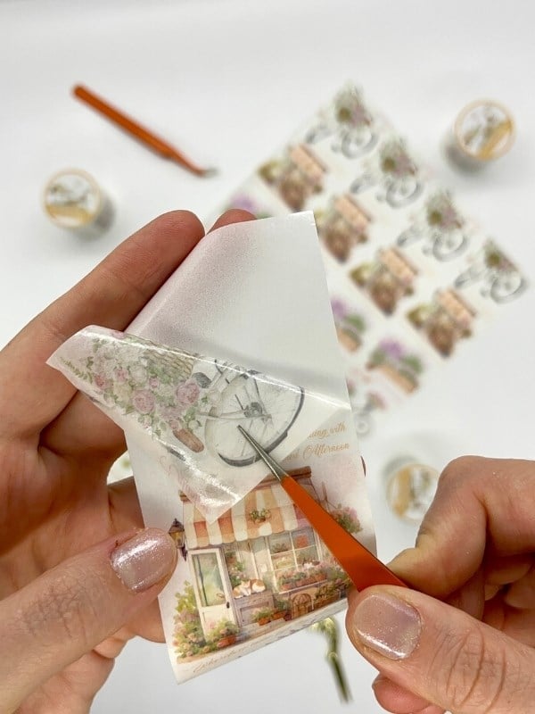 Vintage Çiçekçi Dükkanı ve Lavanta Temalı 2m Washi BantWashi Tape/Masking Tape/Desenli Bant