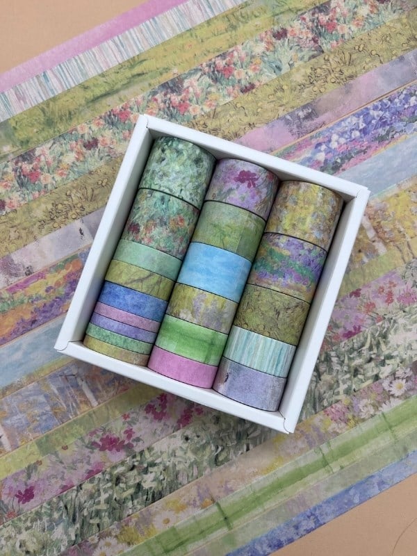 Vintage Doğa Temalı 20’li Washibant Set The Silence In The Painting Serisi (20*2m) Masking  Tape/Desenli Bant 