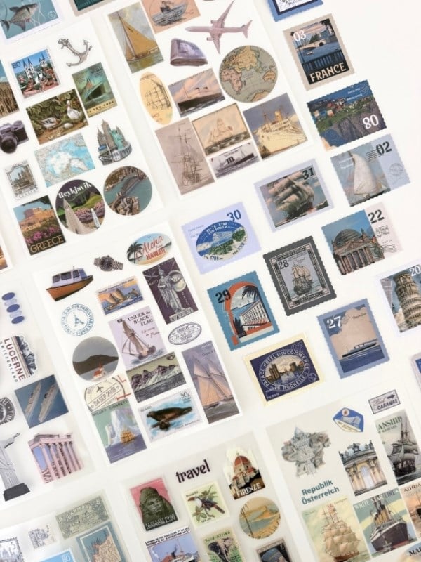Vintage Global Travel Seyahat Temalı 154 Parça Dopdolu Journal Scrapbook Seti/Defter/Washi Bant
