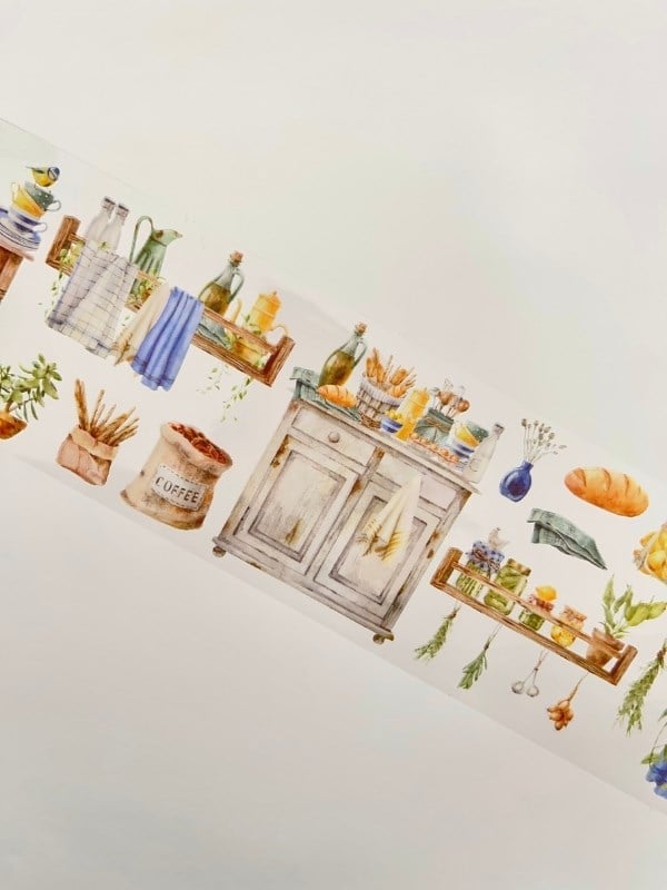 Vintage Kitchen Interior Mutfak Tasarımı 2m Washi Bant/Masking Tape/Desenli Bant/Bullet Journal