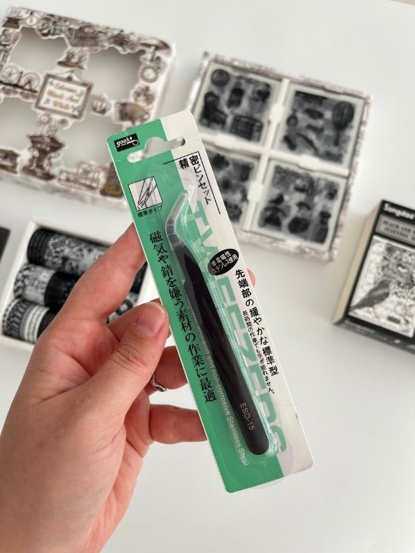 Vintage Monochrome Memories 4 Parça Siyah&Beyaz Journal Seti/ Washi Bant / Sticker / Cımbız / Klips