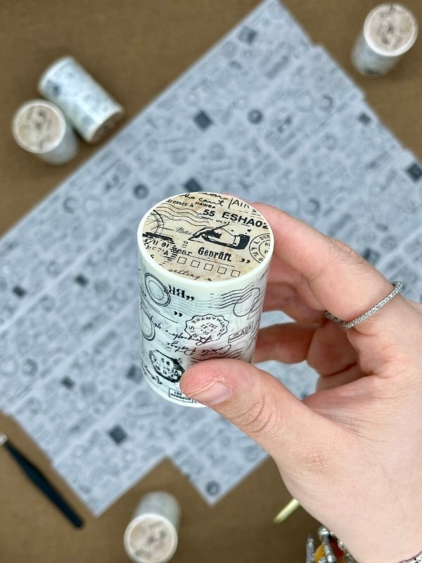 Vintage Postage Letter Kraft 2m*6cm Washi Bant/Kartpostal Damga&Pul Desenli Dekoratif Bant/Washi Tape/Masking Tape