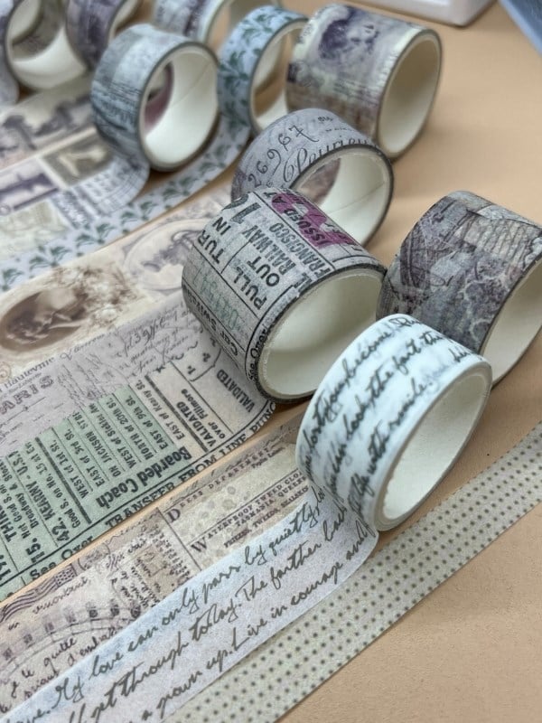 Vintage Retro Seyahat Temalı 20’li Washibant Set The Charlie Chronicle Fleeting Monologue Serisi (20*2m) Masking Tape/Desenli Bant
