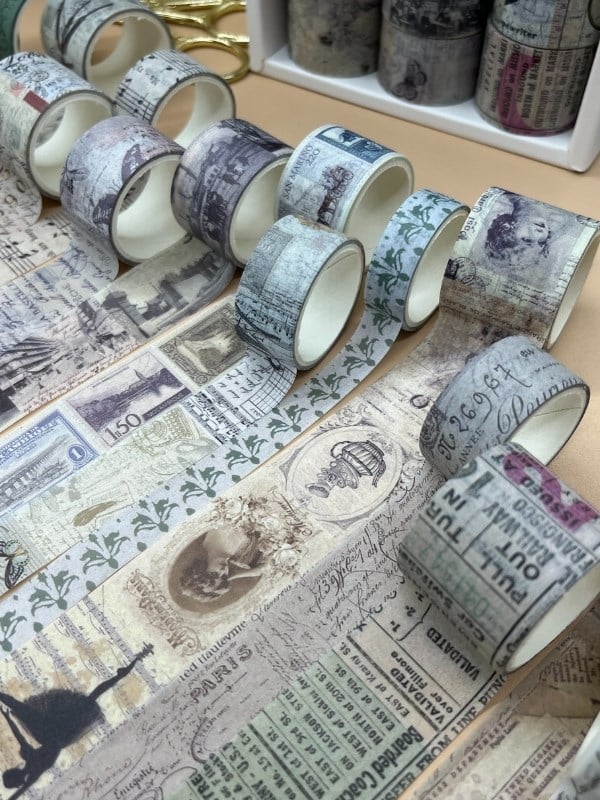 Vintage Retro Seyahat Temalı 20’li Washibant Set The Charlie Chronicle Fleeting Monologue Serisi (20*2m) Masking Tape/Desenli Bant