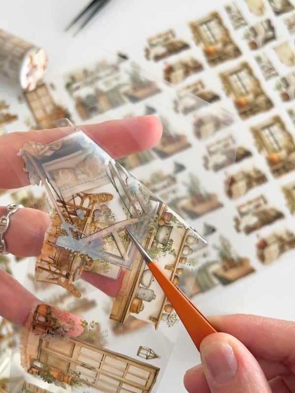 Vintage Rustic Home Beyaz İç Mekan Ev Tasarım 2m Washi Bant/Masking Tape/Desenli Bant/Bullet Journal