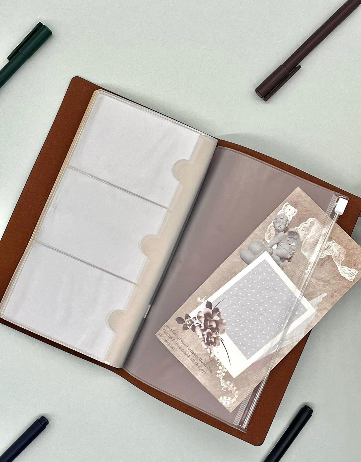 Vintage Siyah Deri Kapaklı Özel Tasarım Ajanda -Notebook -Defter