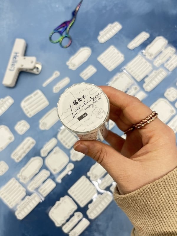 Weekly Memo Checklist Temalı 2m 101 Adet Sticker Washi Bant/Masking Tape/Desenli Bant/Bullet Journal