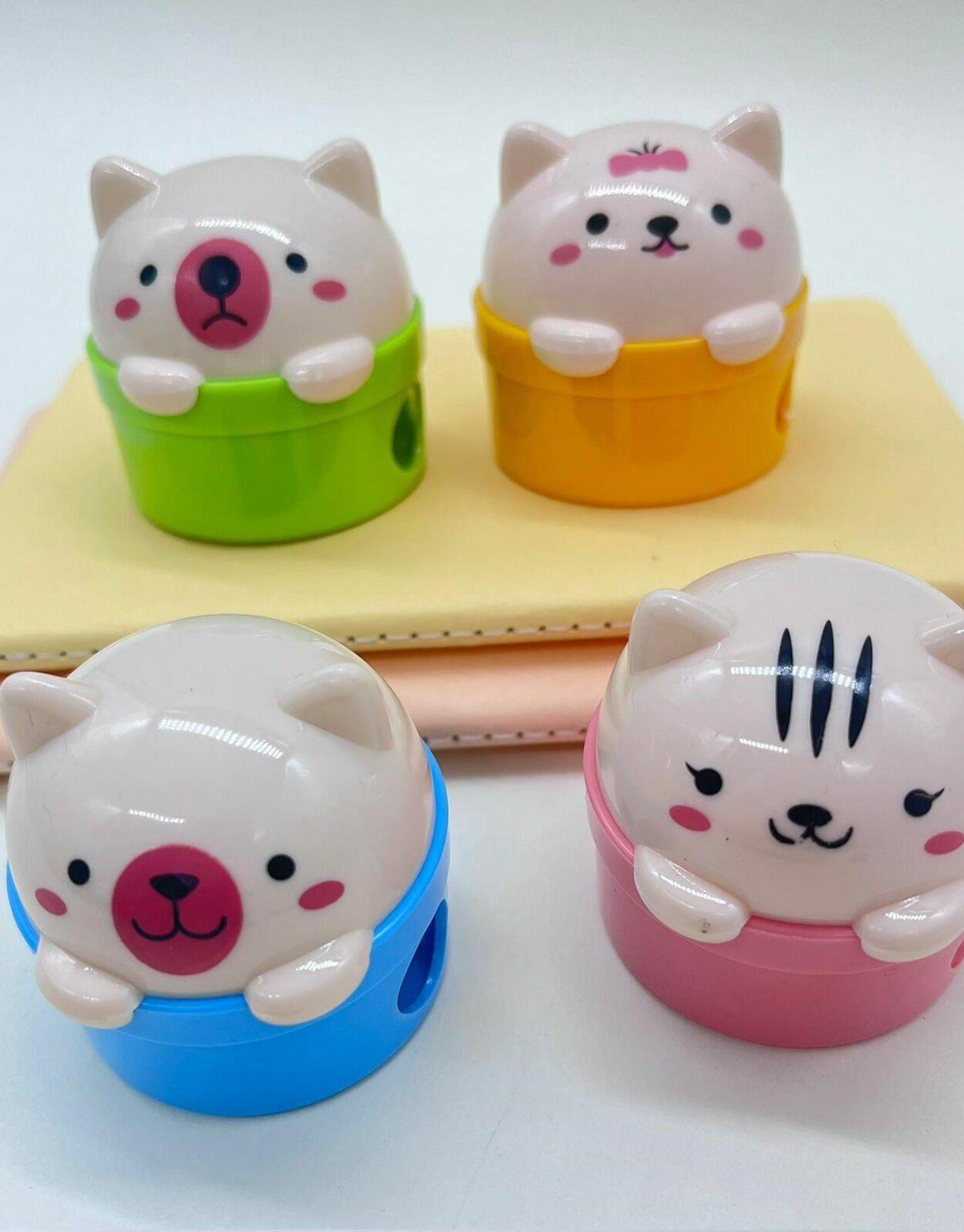 Yeşil  Sevimli Kedi Kalemtraş