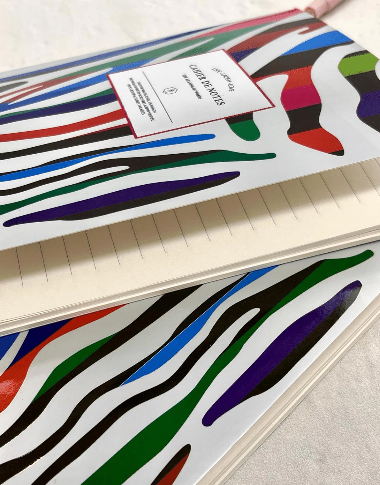 Zebra Desenli Çizgili 40 Yaprak  Defter / Notebook / Okul Defteri