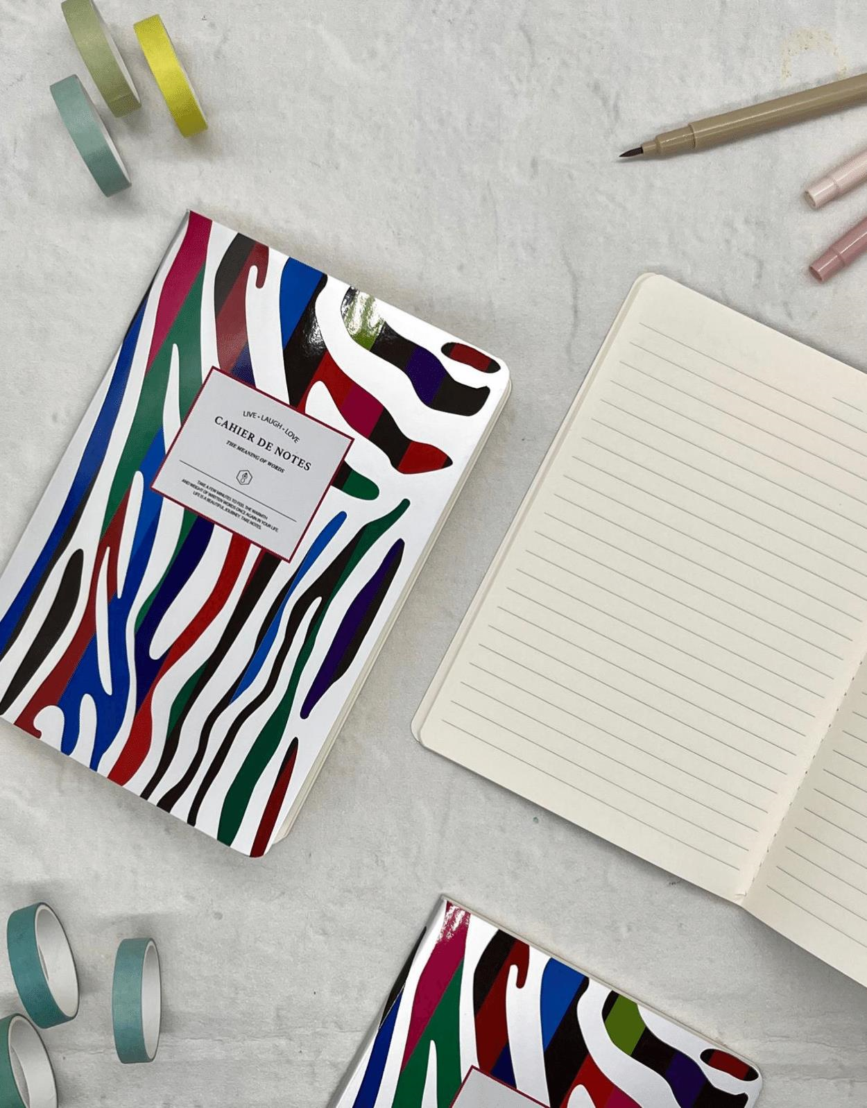 Zebra Desenli Çizgili 40 Yaprak  Defter / Notebook / Okul Defteri