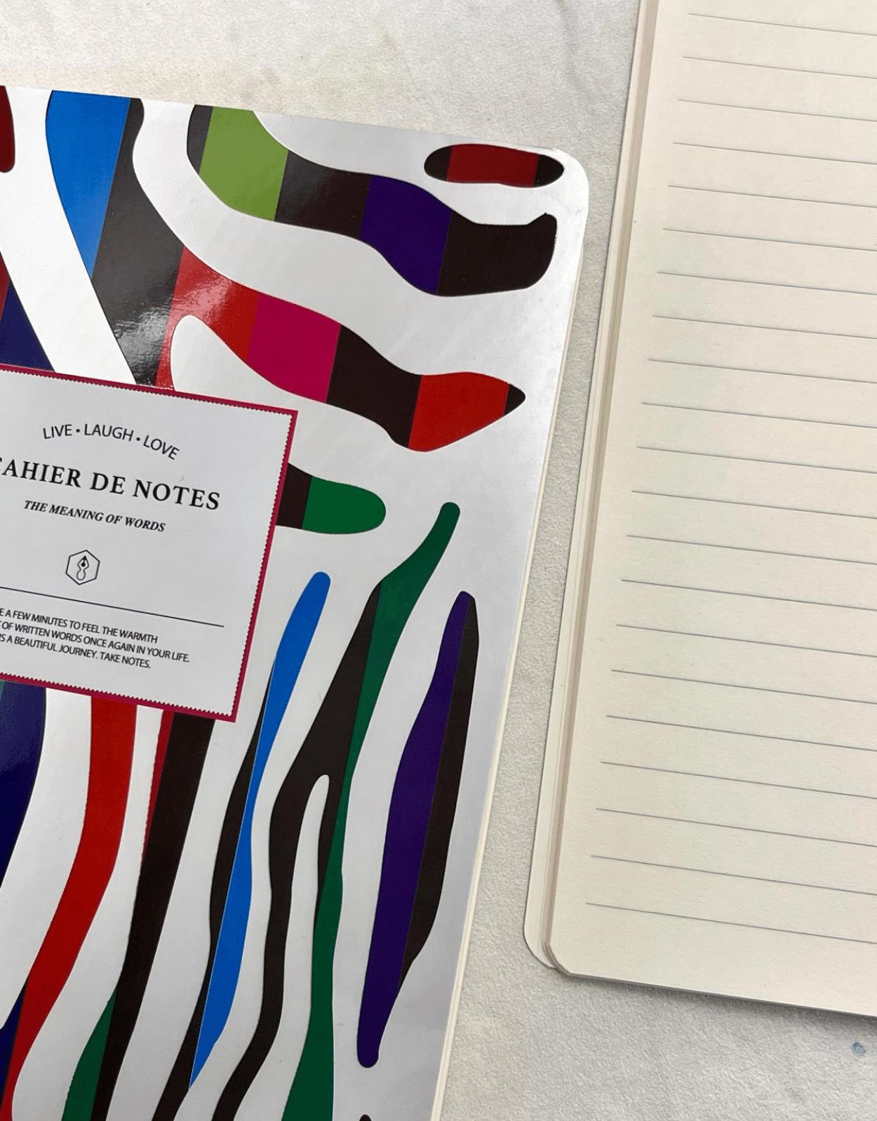 Zebra Desenli Çizgili 40 Yaprak  Defter / Notebook / Okul Defteri