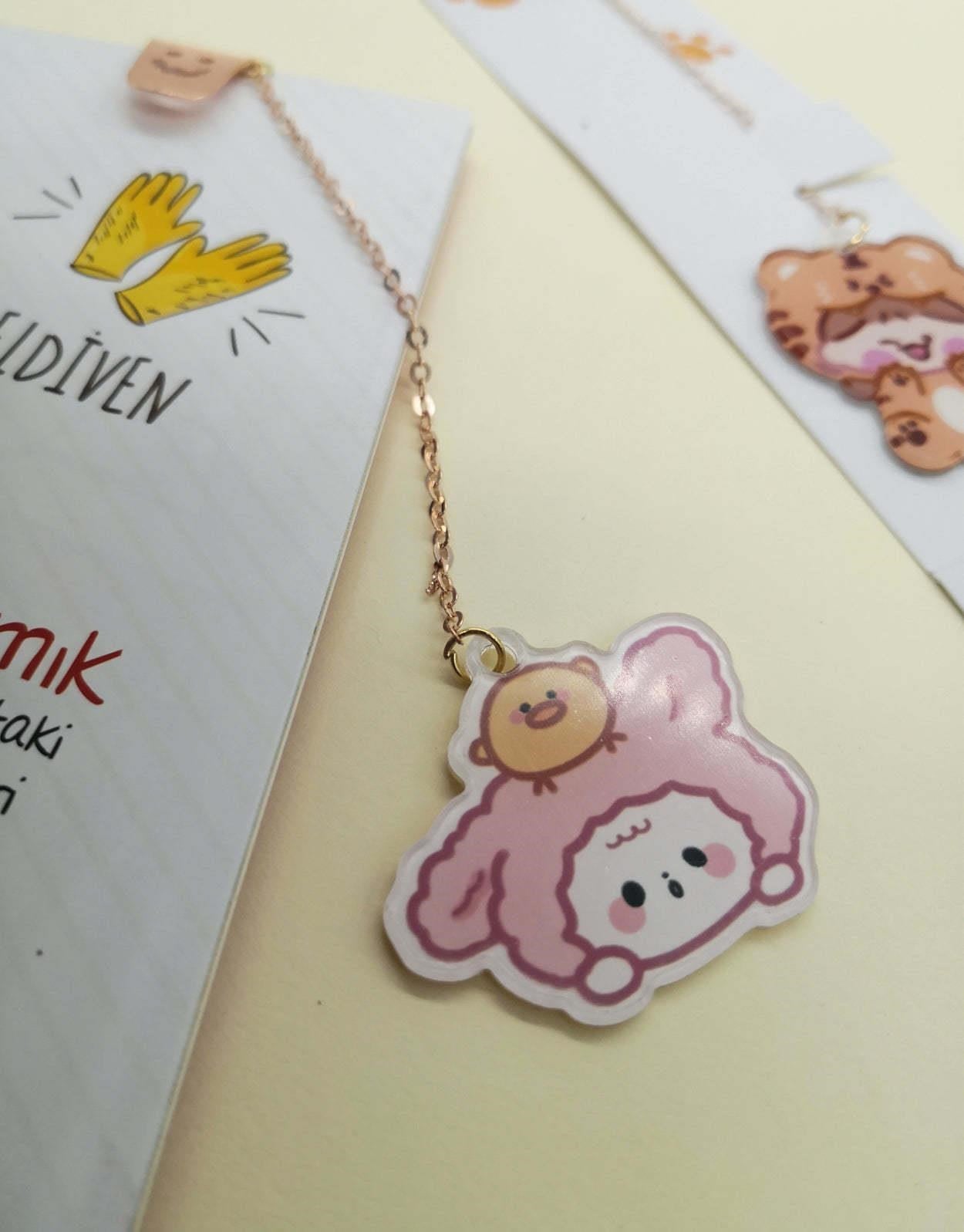 Zincirli Sevimli Tavşan Kitap Ayracı