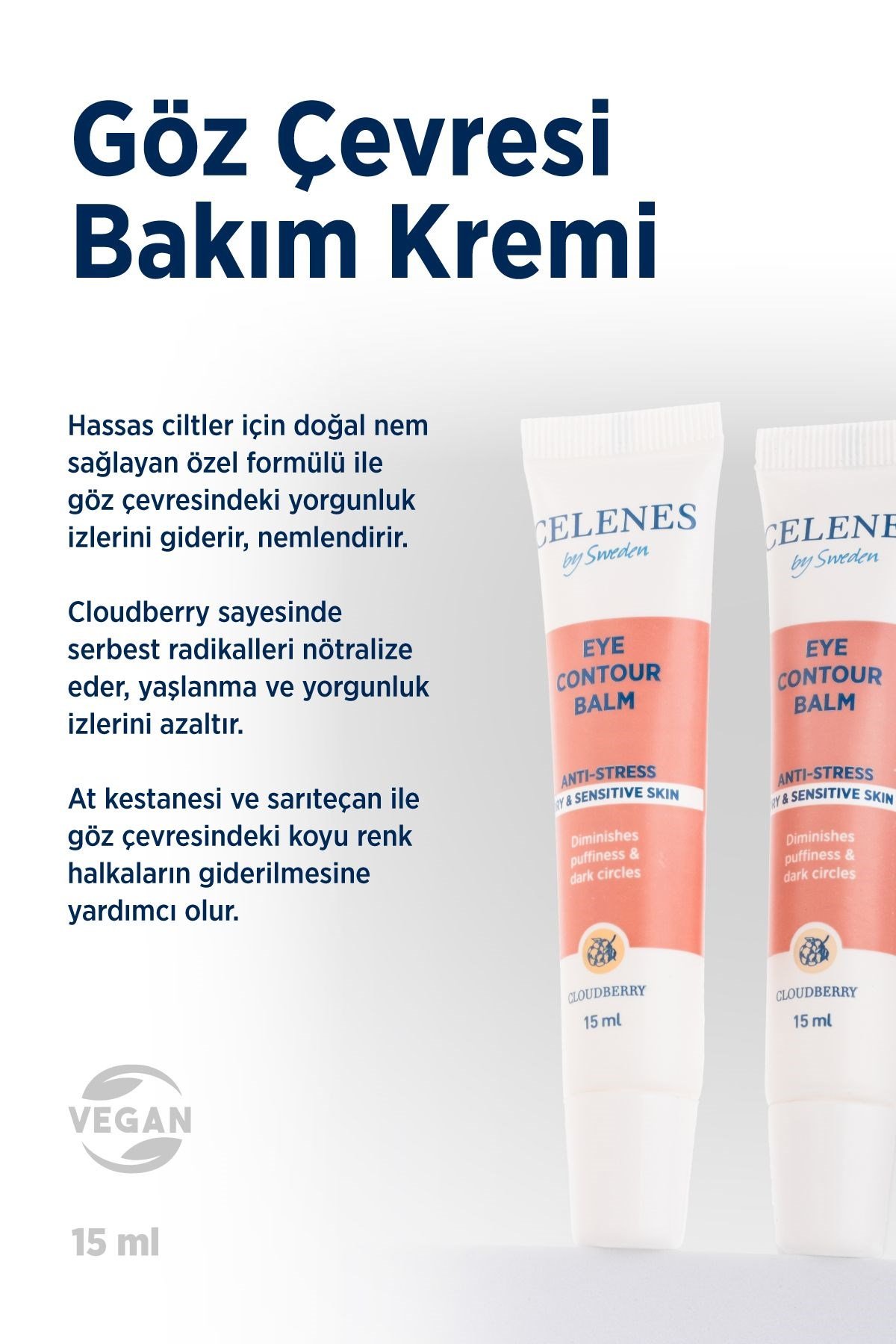 Celenes By Sweden Cloudberry Göz Çevresi Bakım Kremi 15 ml  
