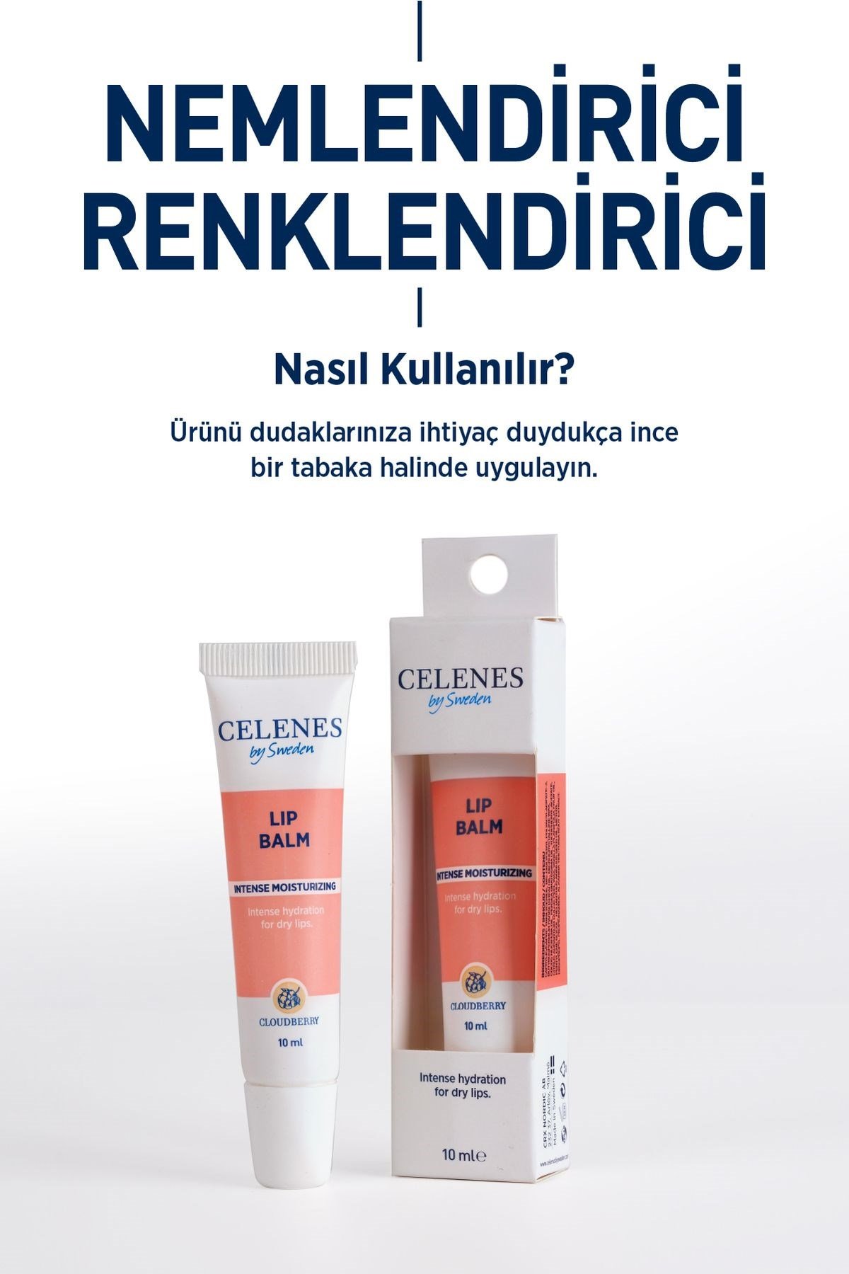 Celenes By Sweden Cloudberry Lip Balm Dudak Bakım Kremi 10 ml  