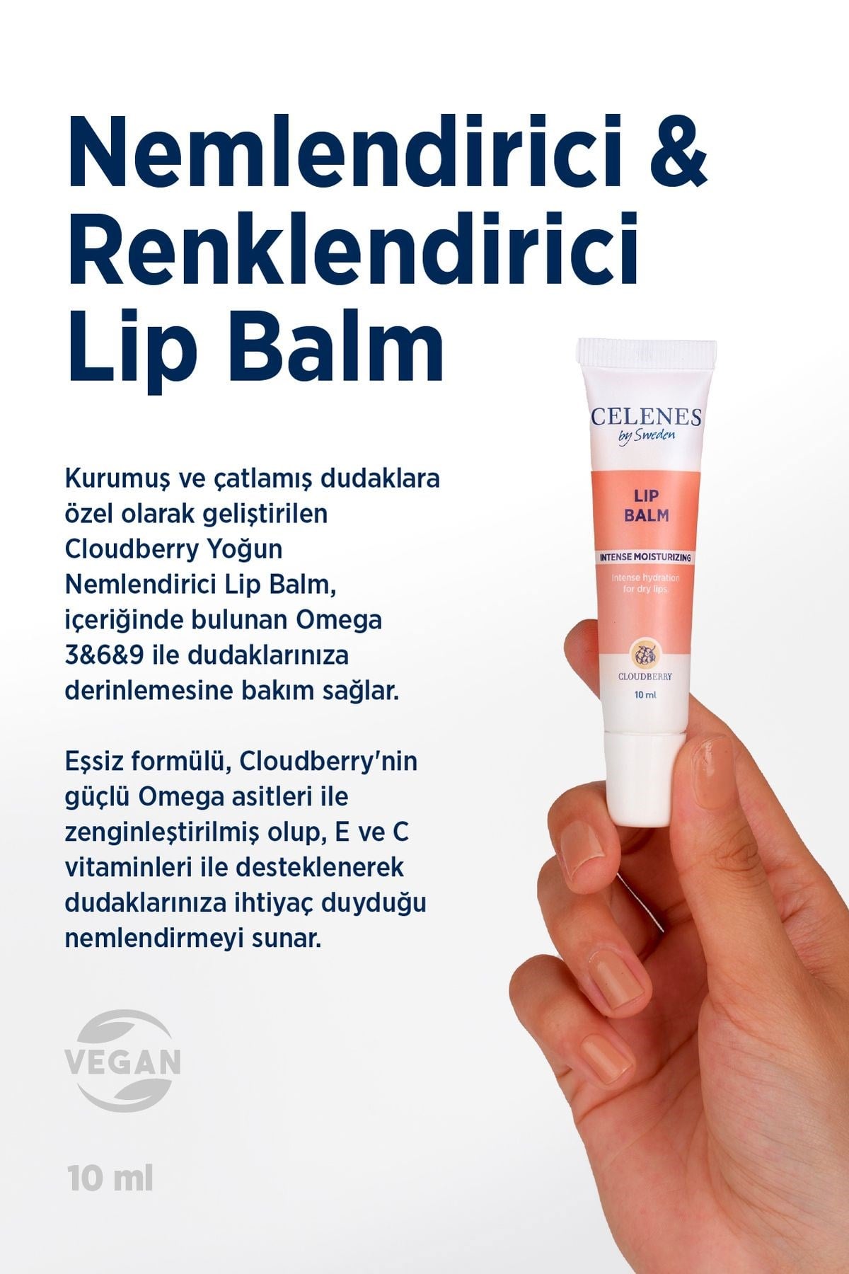 Celenes By Sweden Cloudberry Lip Balm Dudak Bakım Kremi 10 ml  