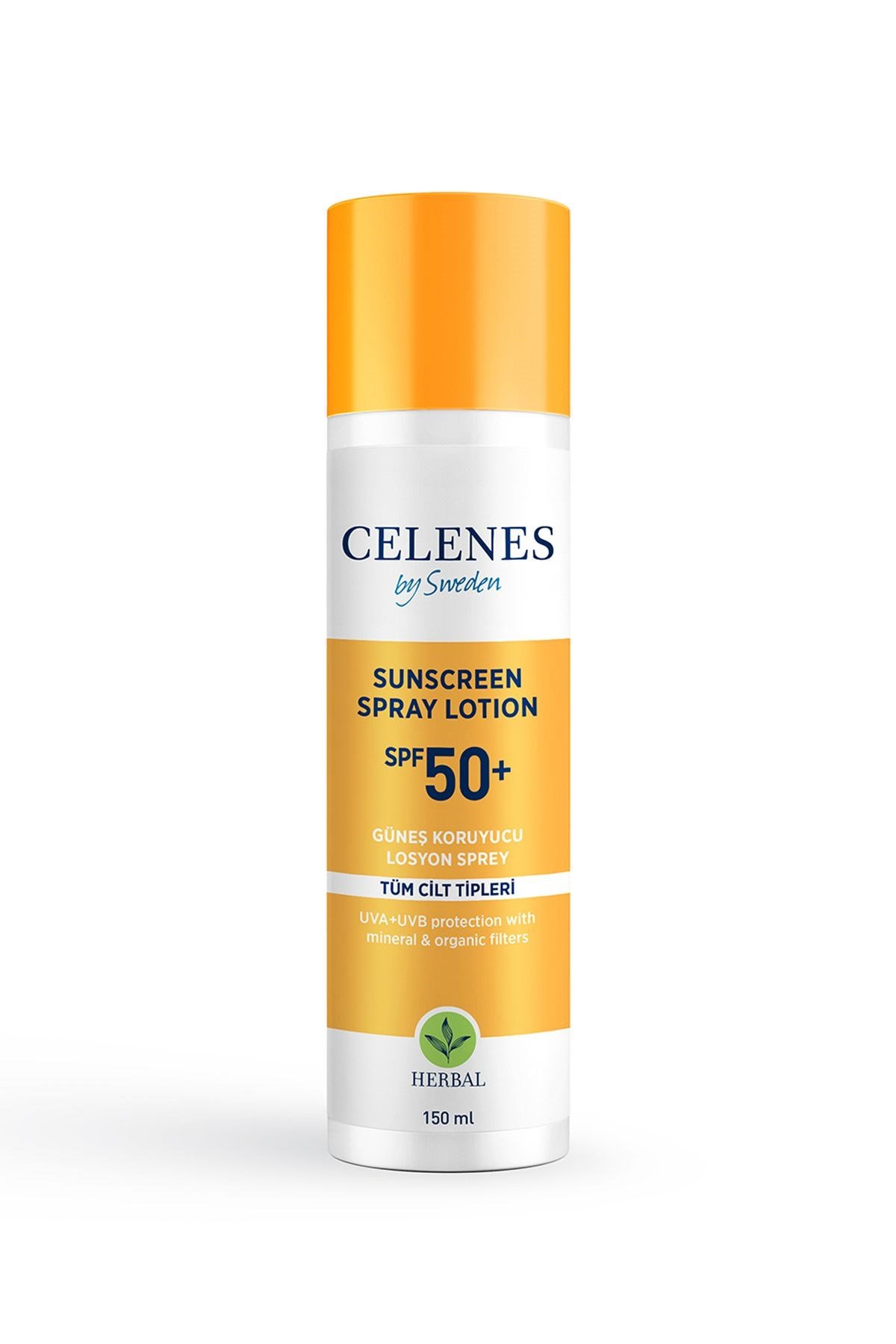 Celenes By Sweden Herbal Güneş Koruyucu Losyon Sprey 50 Faktör 150 ml  