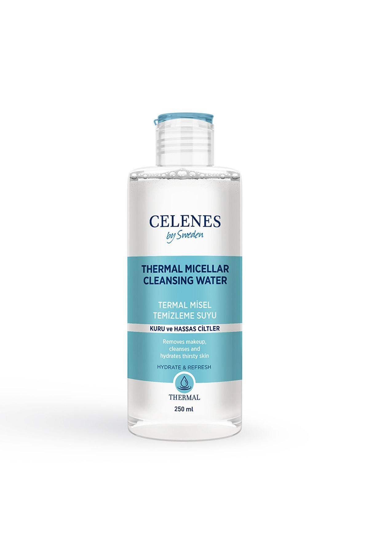 Celenes By Sweden Thermal Misel Temizleme Suyu Kuru Ve Hassas Ciltler 250 ml  